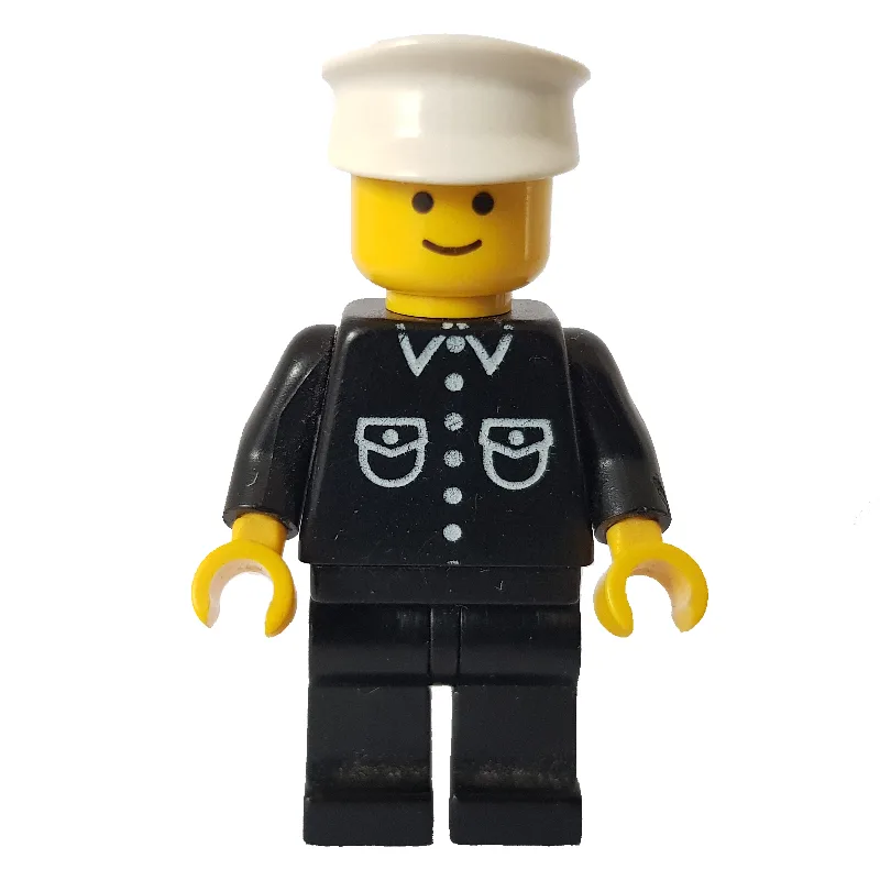 Man, Black Shirt with Buttons and Pockets, Bl… — minifigurine LEGO | Brick Broker