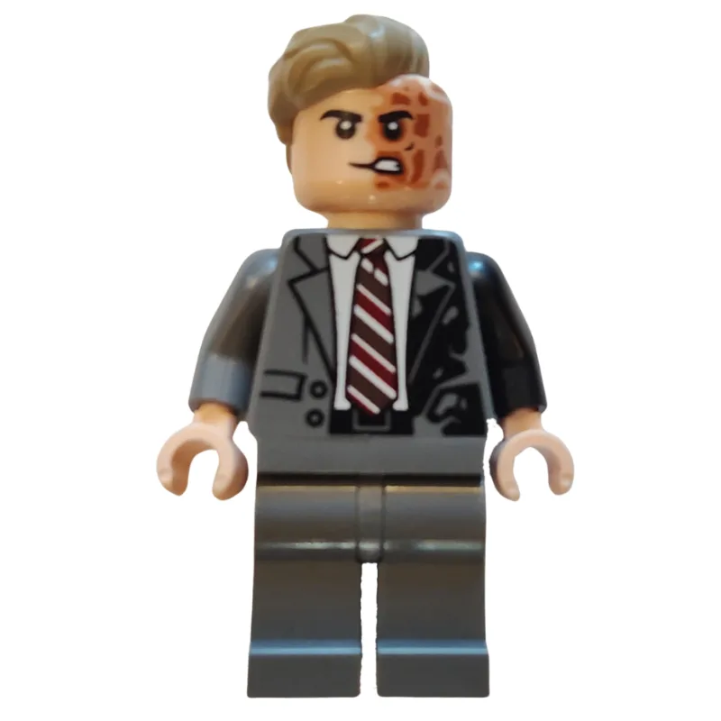 Two-Face, Dark Knight, Dark Bluish Grey Suit — minifigurine LEGO | Brick Broker