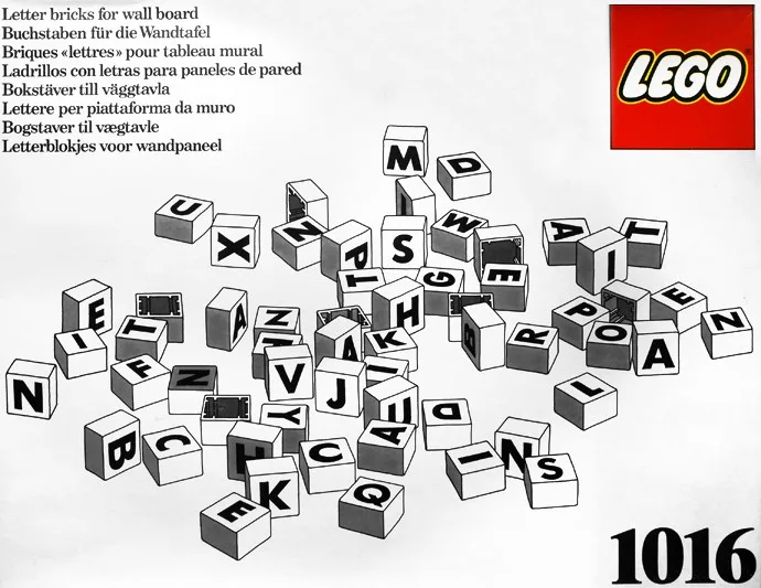 LEGO 1016 Briques lettres pour tableau mural - prix | Brick Broker