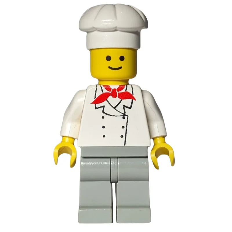 Chef - White Torso, Light Gray Legs (3626a He… — minifigurine LEGO | Brick Broker