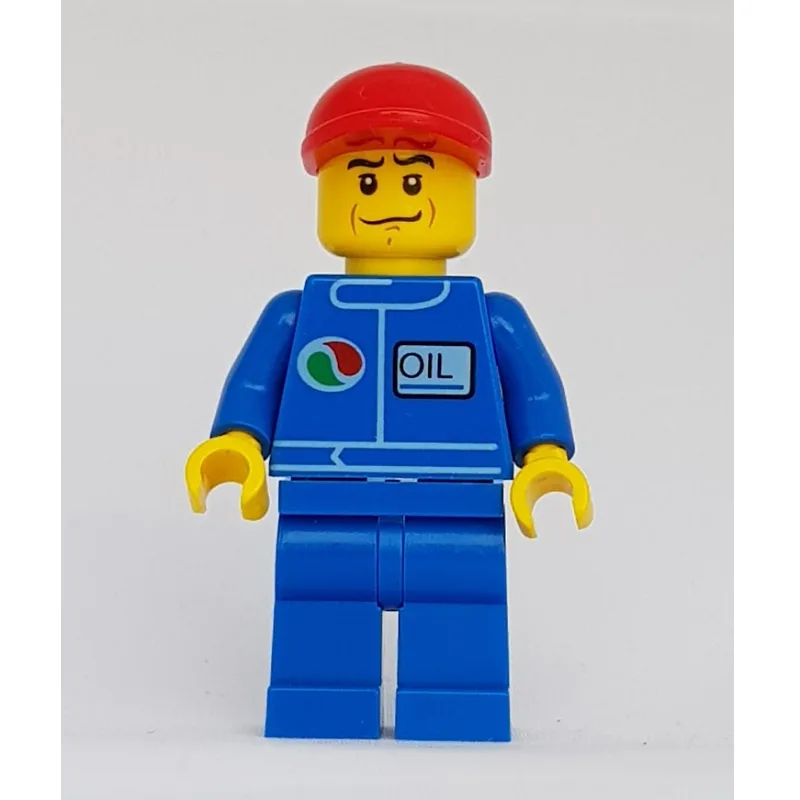 Racer, Blue Jumpsuit with Octan Logo, Red Cap — minifigurine LEGO | Brick Broker