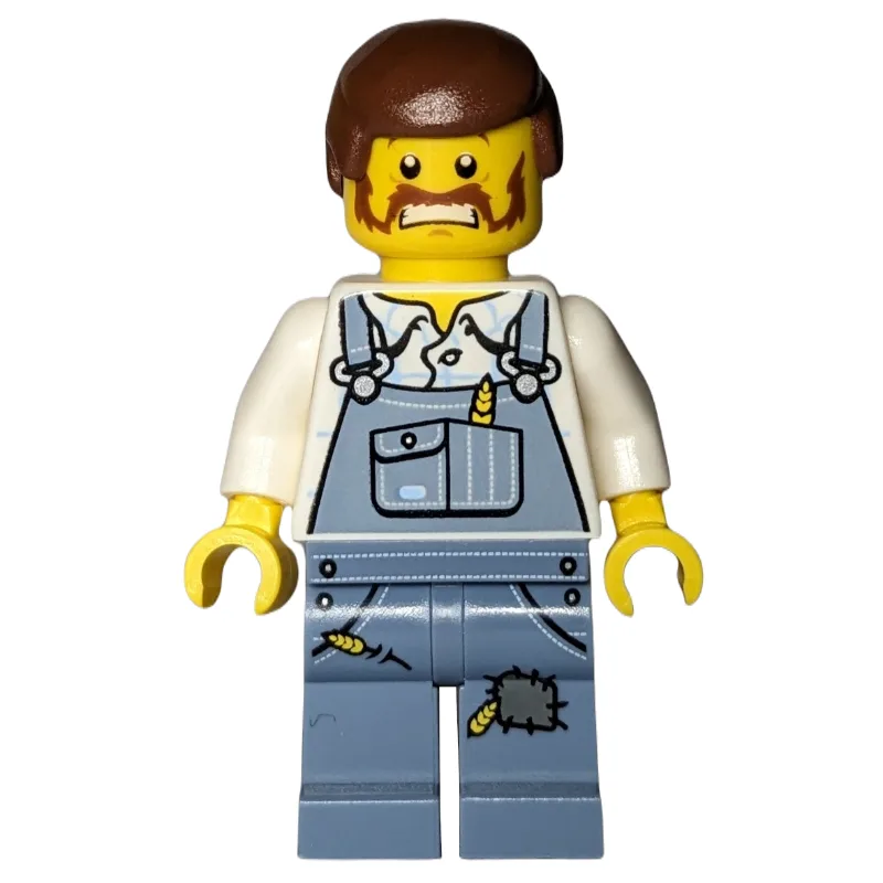 Man, Sand Blue Overalls, Reddish Brown Hair,… — minifigurine LEGO | Brick Broker