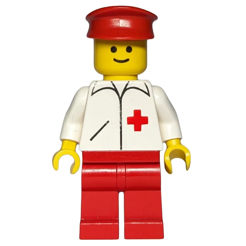 Doctor, White Jacket with Red Cross, Red Legs… — minifigurine LEGO | Brick Broker