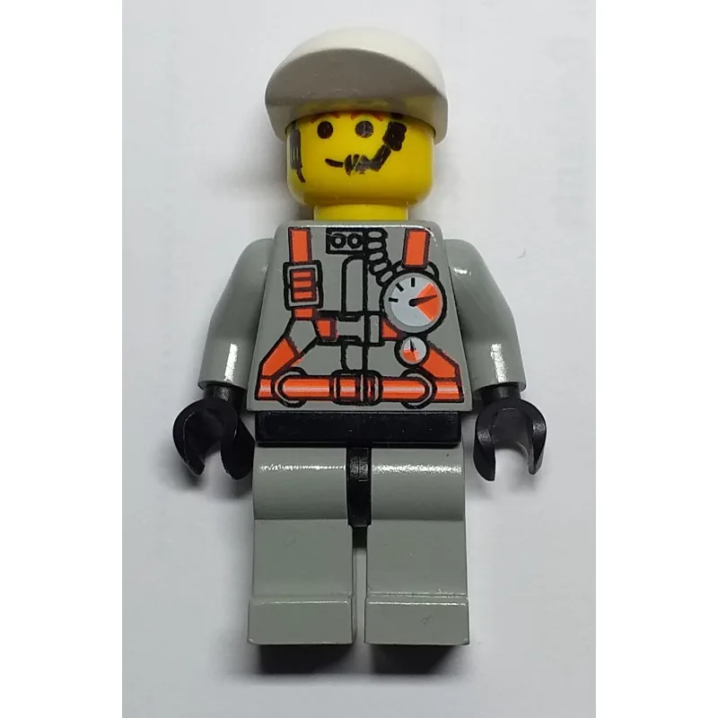 Fireman, Light Gray Fire Suit with Gauges and… — minifigurine LEGO | Brick Broker