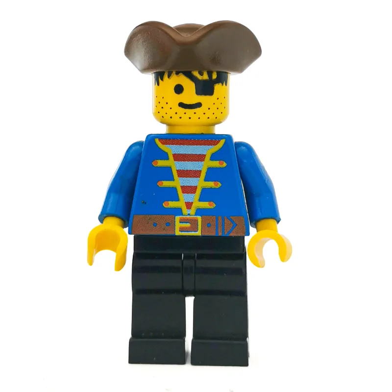 Pirate - Blue Jacket, Black Legs, Brown Trico… — minifigurine LEGO | Brick Broker