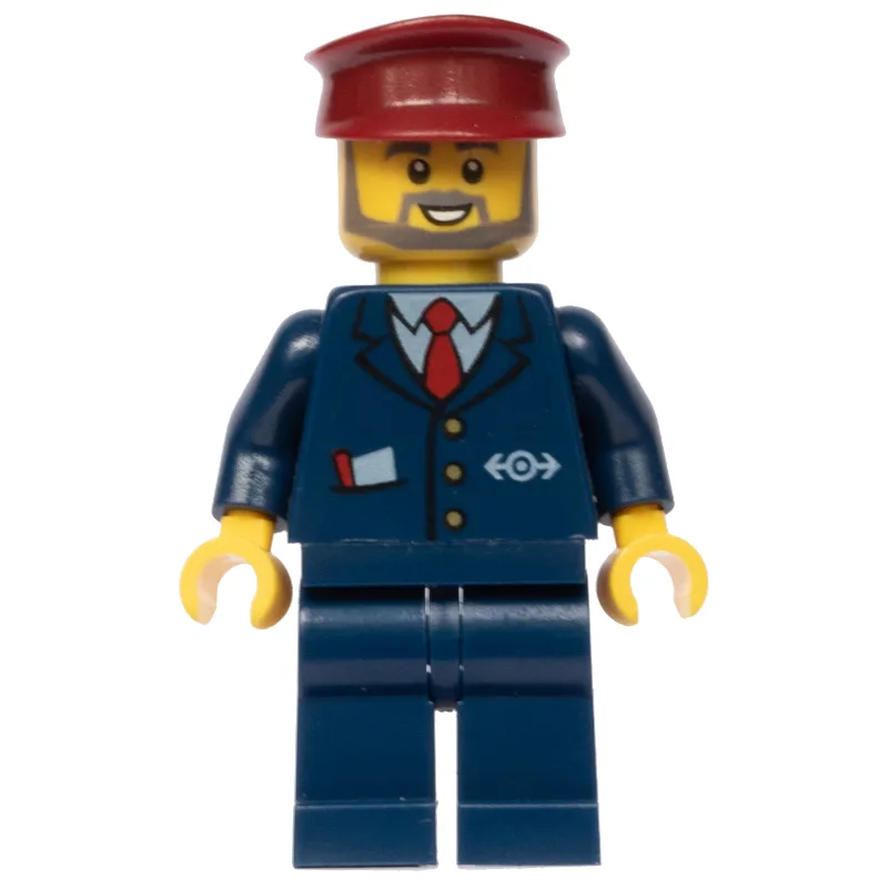Conductor - Dark Blue Jacket, Dark Blue Legs,… — minifigurine LEGO | Brick Broker