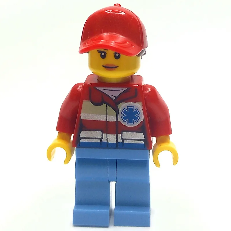 Paramedic, Woman, Red Jacket with Star of Lif… — minifigurine LEGO | Brick Broker