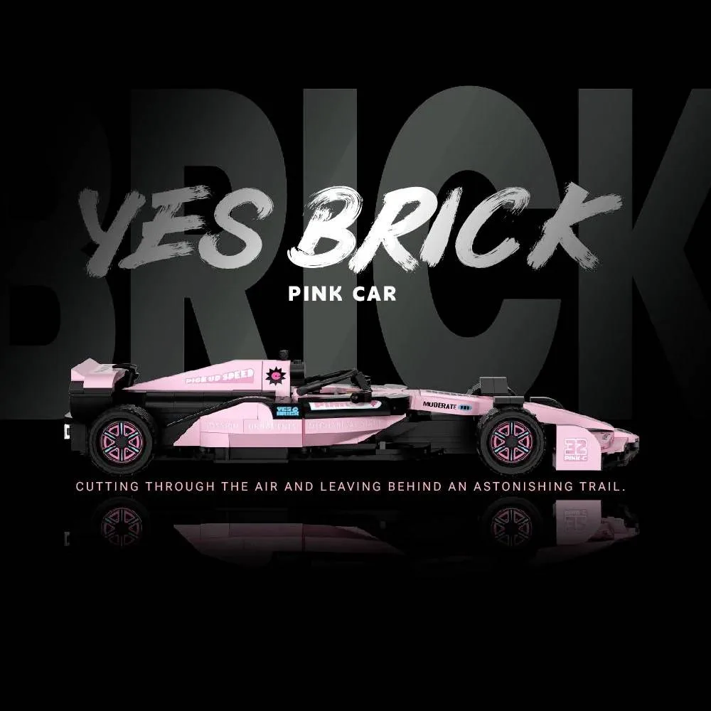 BrickYes Voiture de course rose (YES-2232) - prix | Brick Broker
