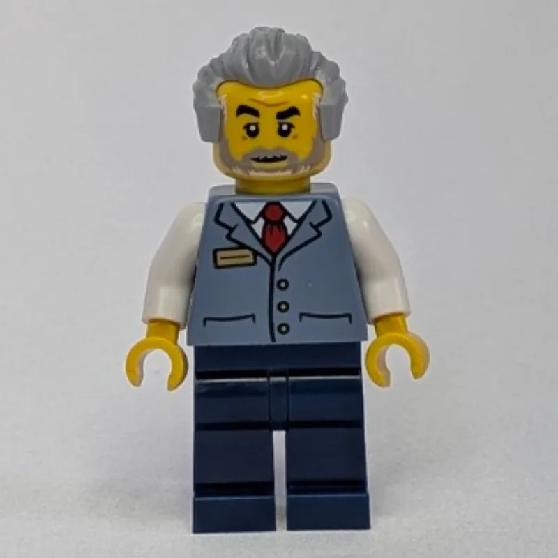 Train Operator, Sand Blue Vest, Dark Blue Legs — minifigurine LEGO | Brick Broker