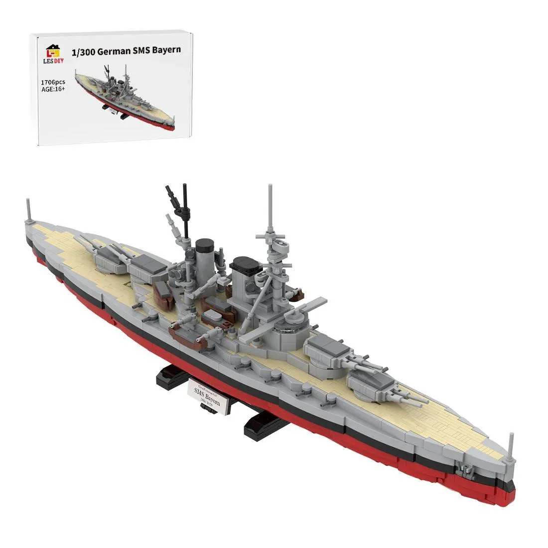 LesDiy Cuirassé classe Bayern de la marine impériale allemande (LESDIY-3672751) - prix | Brick Broker