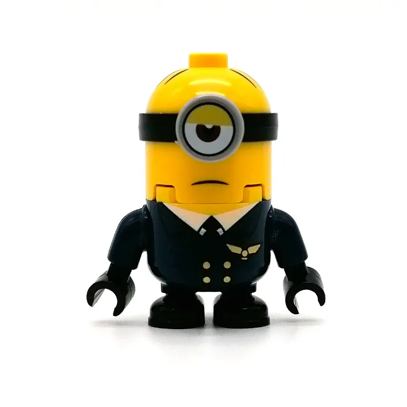 Minion Stuart - Blue Overall, Half Closed Eye — minifigurine LEGO | Brick Broker