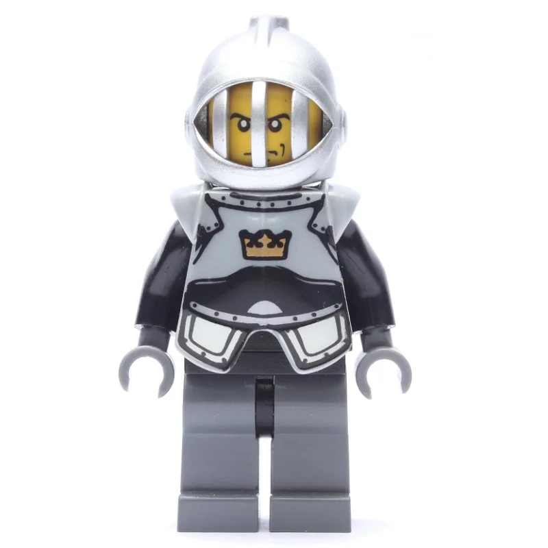 Knight, Black, Armor, Helmet with Grille — minifigurine LEGO | Brick Broker