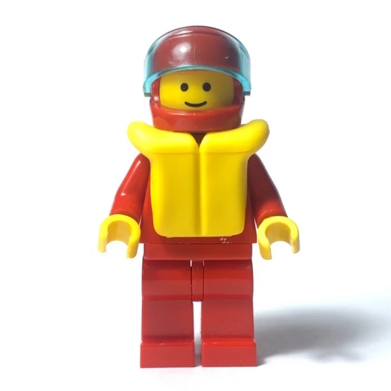Man, Red Jacket with Zipper, Red Helmet with… — minifigurine LEGO | Brick Broker