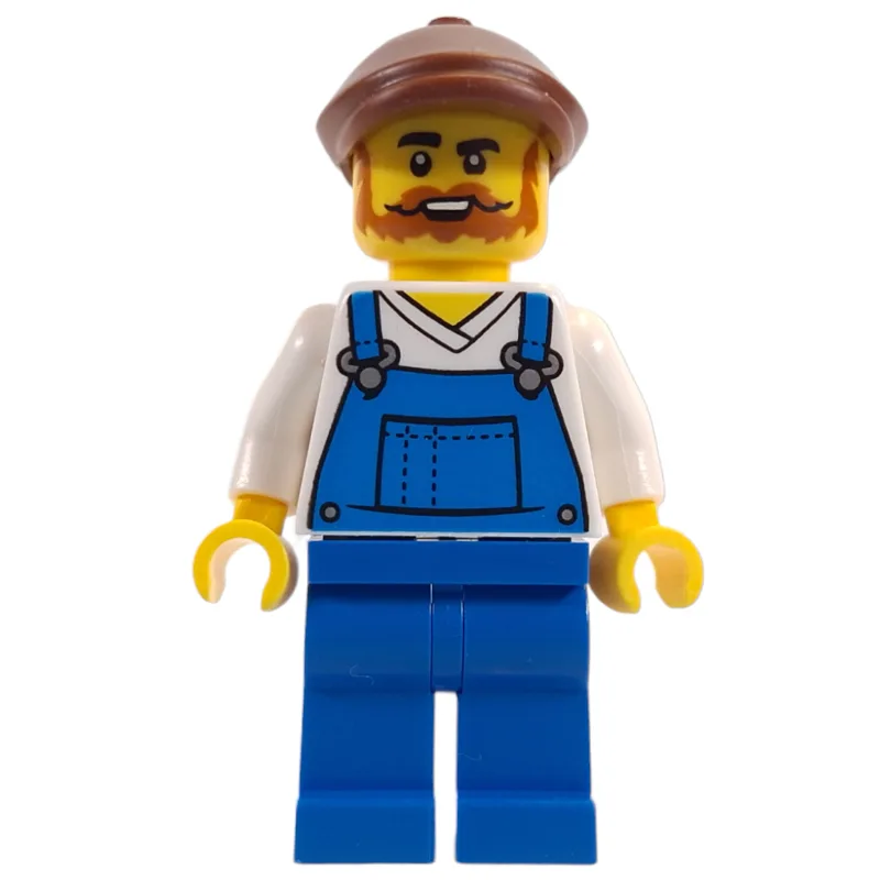 Window Cleaner, Blue Overall, Reddish Brown C… — minifigurine LEGO | Brick Broker