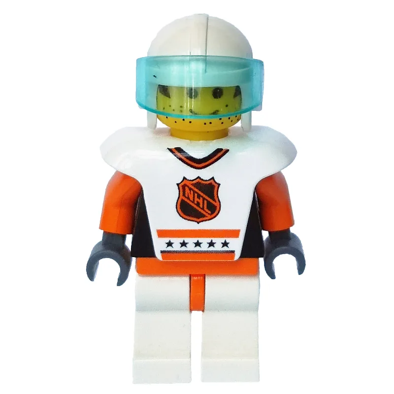Hockey Player White Vest #4 — dans quels sets LEGO ? (fig-007187) | Brick Broker