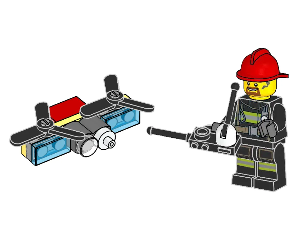 LEGO 952002 Bobby Brenner et Drone Extincteur - prix | Brick Broker