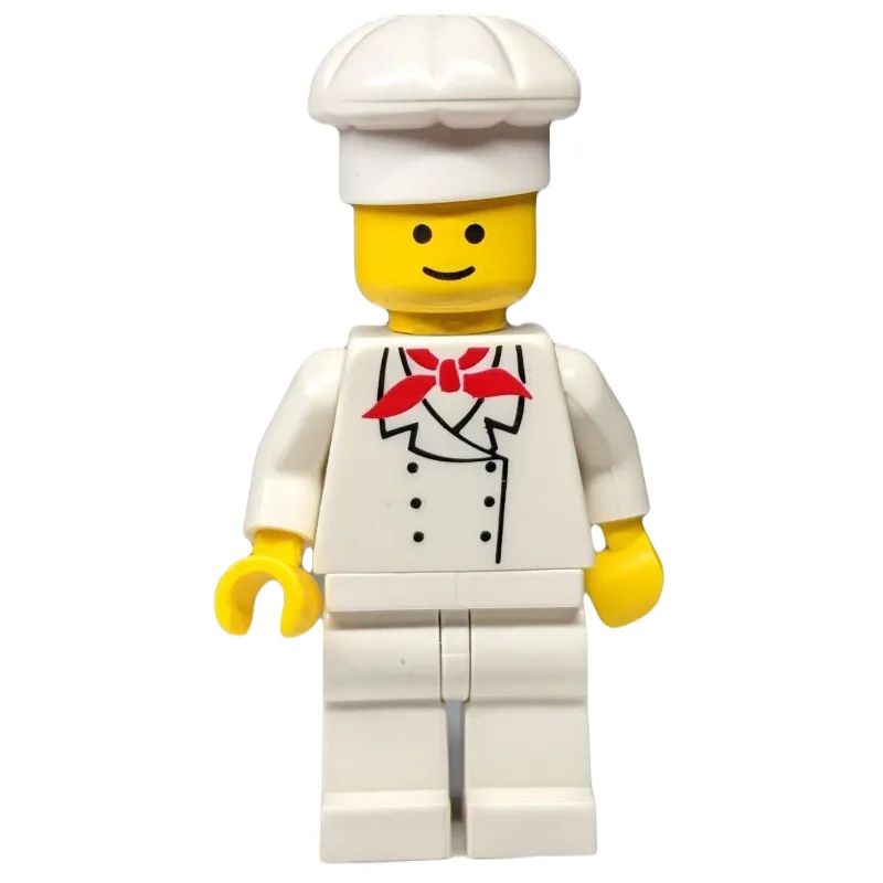 Chef, Red Neckerchief, White Legs (3626b Head) — minifigurine LEGO | Brick Broker
