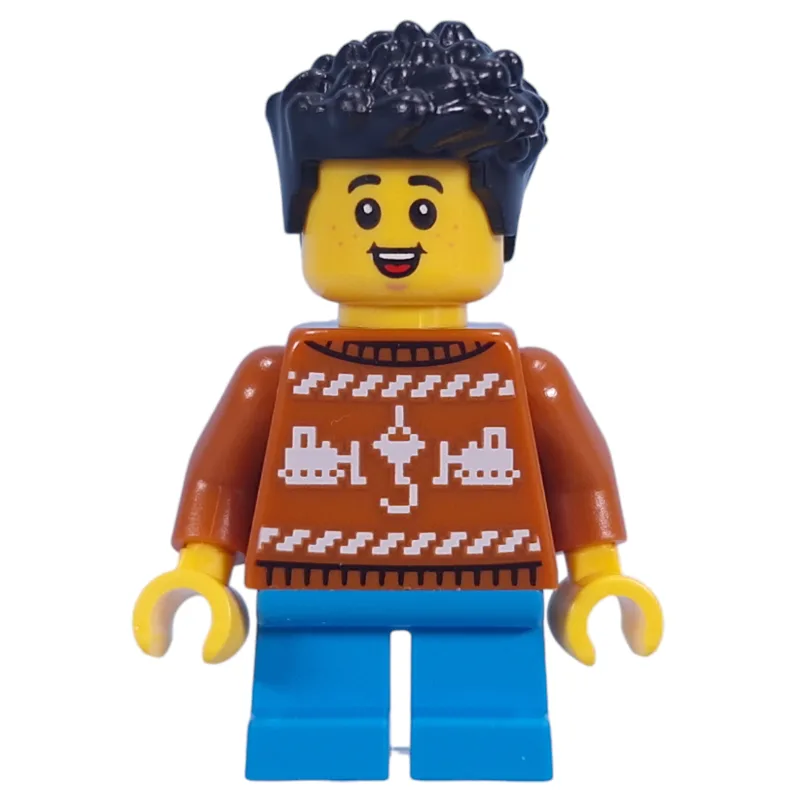 Kid, Dark Orange Sweater, Dark Azure Legs, Bl… — minifigurine LEGO | Brick Broker