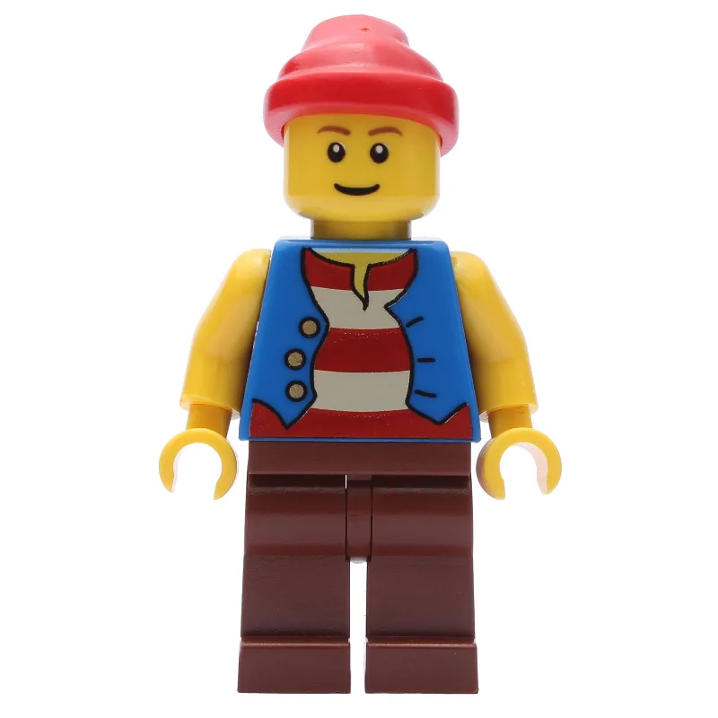 Pirate - Blue Vest, Reddish Brown Legs, Red B… — minifigurine LEGO | Brick Broker