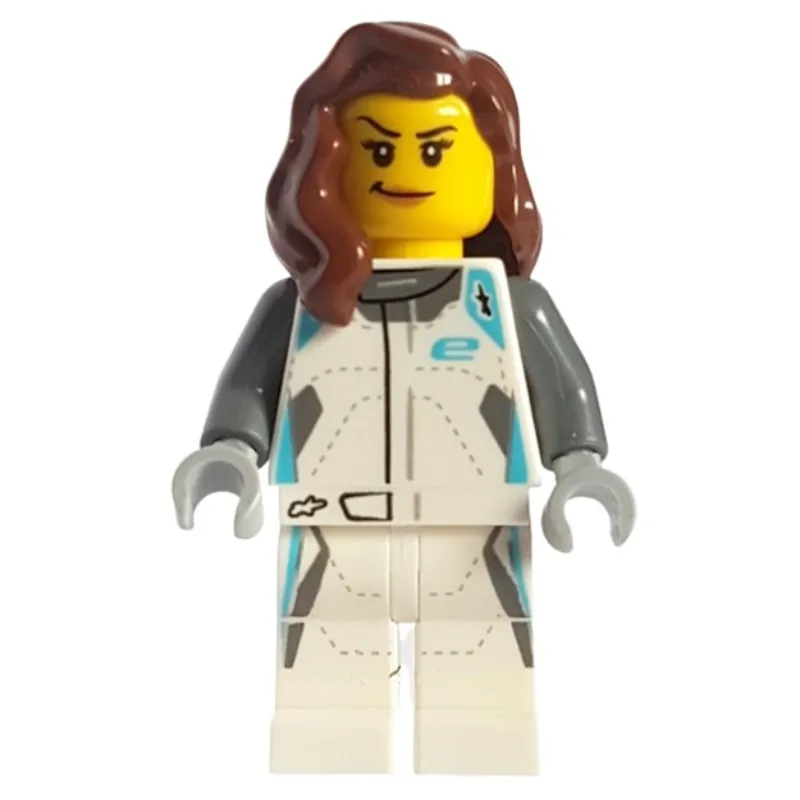 Race Driver, White Torso, White Legs, Jaguar — minifigurine LEGO | Brick Broker