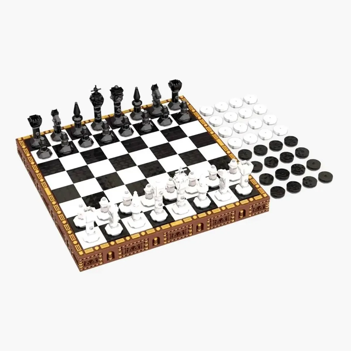 BlueBrixx Plateau d'échecs / de dames (BB-104110) - prix | Brick Broker