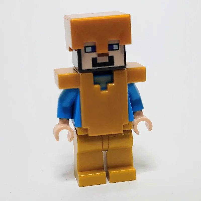 Steve in Pearl Gold Helmet and Armor — dans quels sets LEGO ? (fig-006490) | Brick Broker