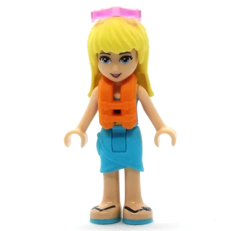 Stephanie - Dark Purple Top, Medium Azure Ski… — minifigurine LEGO | Brick Broker