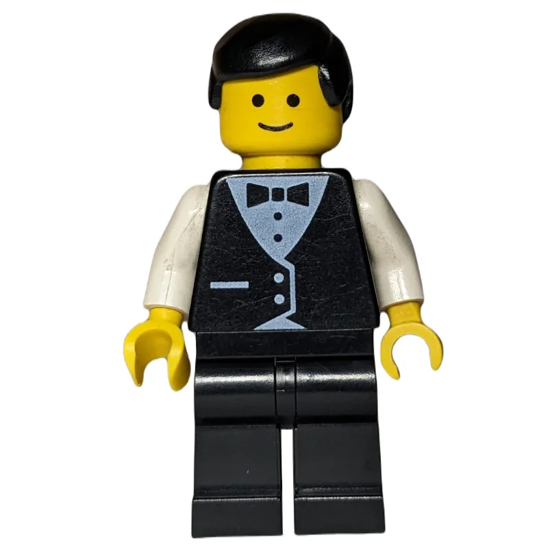 Waiter, Man, Black Suit and Bow Tie, Black Ha… — minifigurine LEGO | Brick Broker