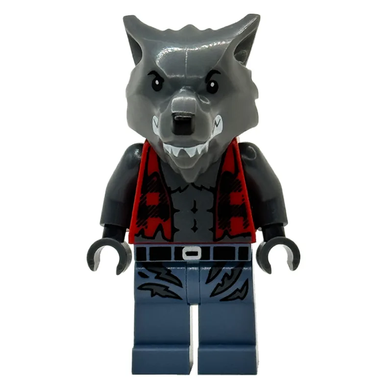 Werewolf, Torn Red Flannel Shirt, Sand Blue L… — minifigurine LEGO | Brick Broker