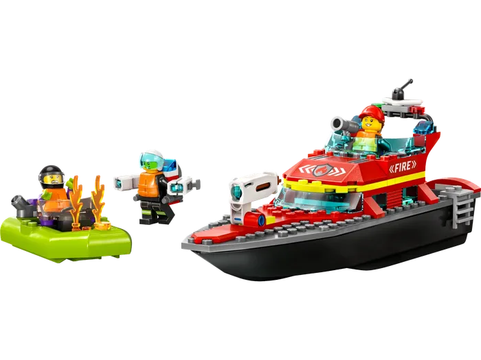 LEGO 60373 Bateau de pompiers - prix et où acheter | Brick Broker