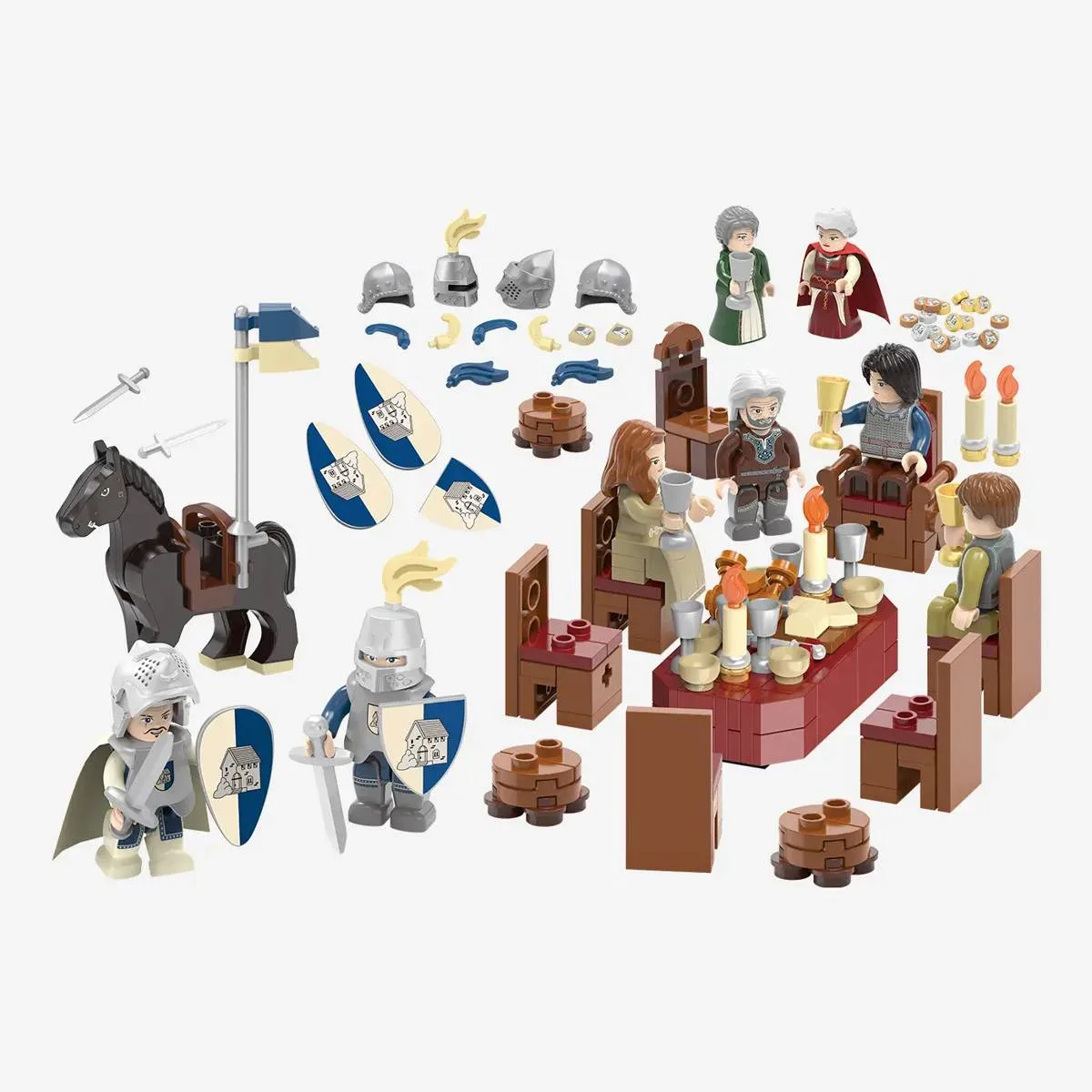 BlueBrixx Pack de minifigures Château Blaustein - Seigneurs et Dames (BB-109754) - prix | Brick Broker
