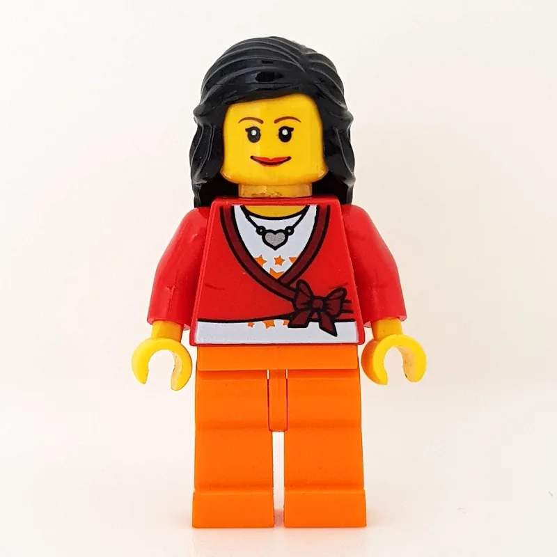 Red Torso, Orange Legs, Black Hair — dans quels sets LEGO ? (fig-000617) | Brick Broker