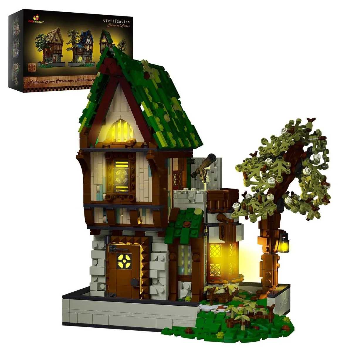 JMBricklayer Taverne médiévale éclairée (JMB-30124) - prix | Brick Broker