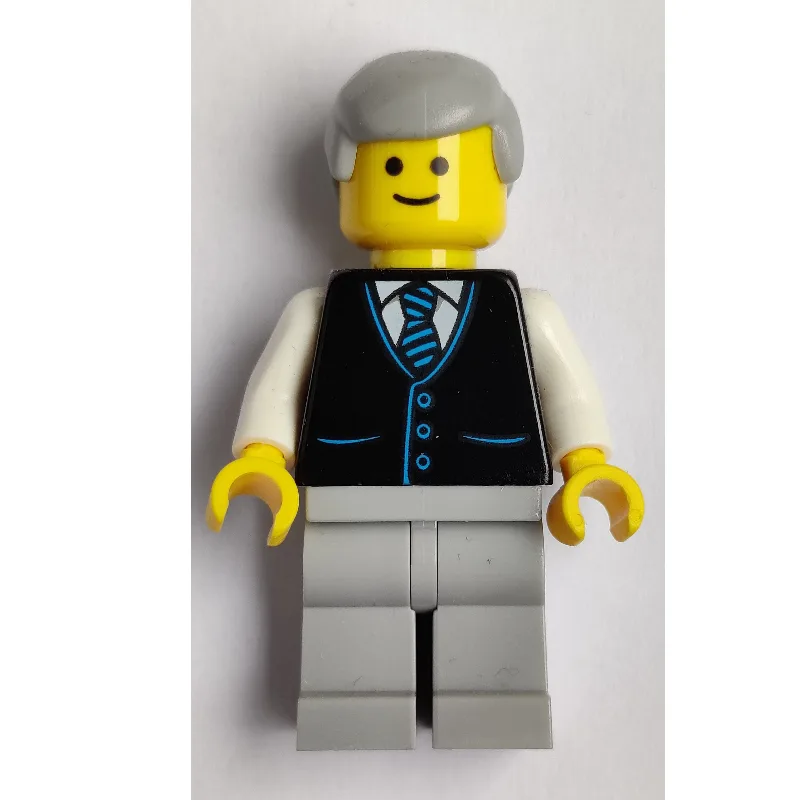 Black Torso Jacket, Light Bluish grey Legs, L… — minifigurine LEGO | Brick Broker