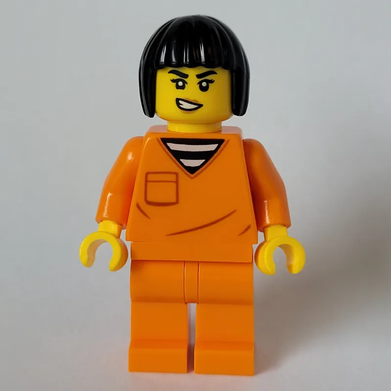 Criminal, Orange Suit, Black Hair — dans quels sets LEGO ? (fig-014690) | Brick Broker
