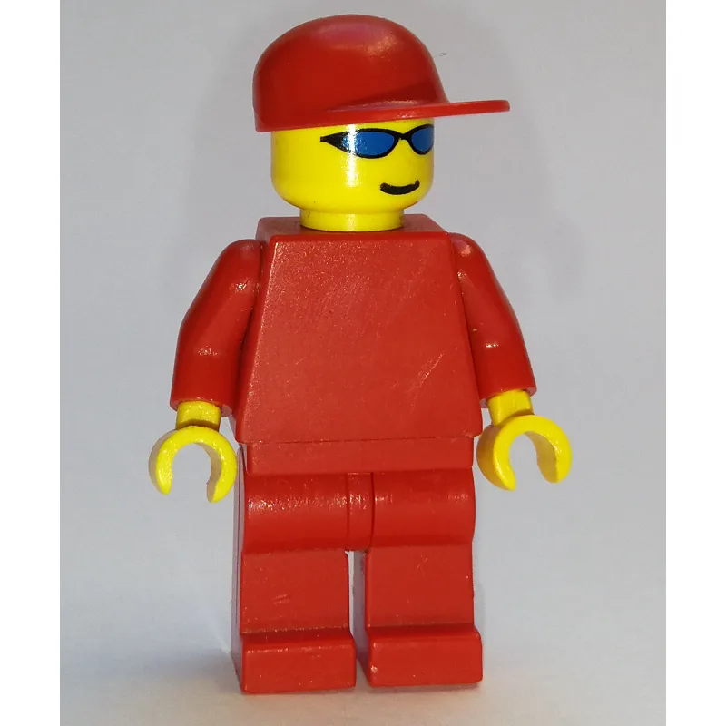 Red Torso, Red Legs, Red Cap, Blue Sunglasses — minifigurine LEGO | Brick Broker