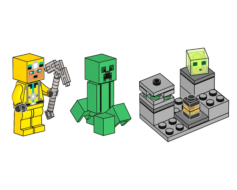 LEGO 662302 Explorateur des cavernes, Creeper et Slime - prix | Brick Broker