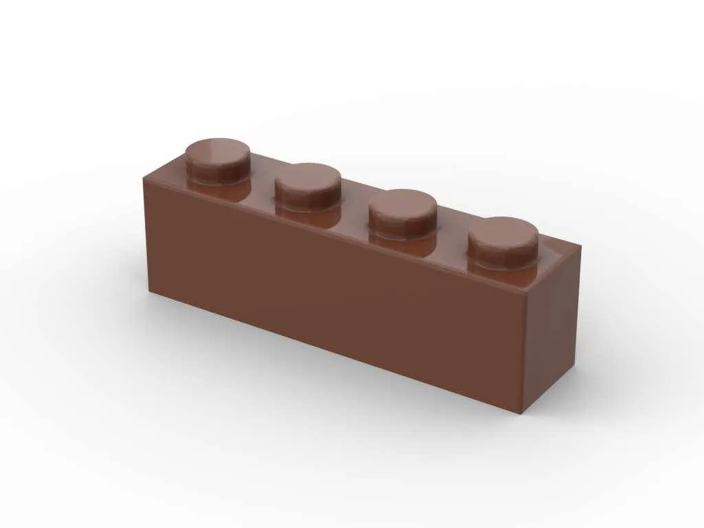 BlueBrixx Brique 1x4, Brun rougeâtre (500 pcs) (BB-401198) - prix | Brick Broker