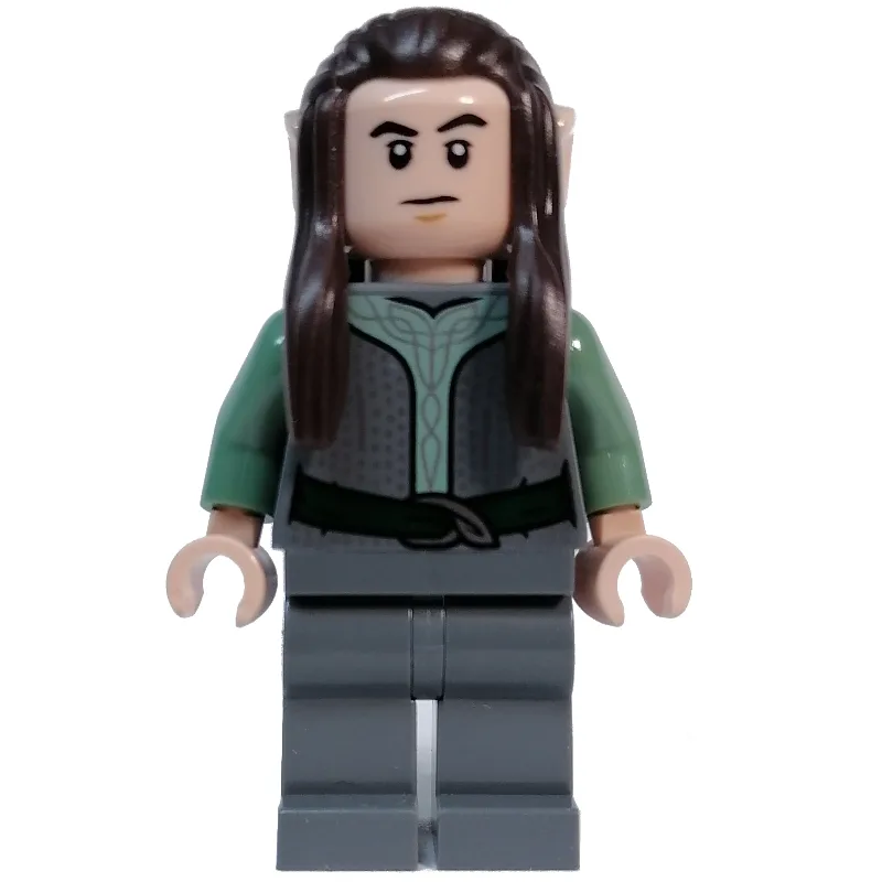 Elf - Dark Bluish Grey Torso, Legs, Dark Brow… — minifigurine LEGO | Brick Broker