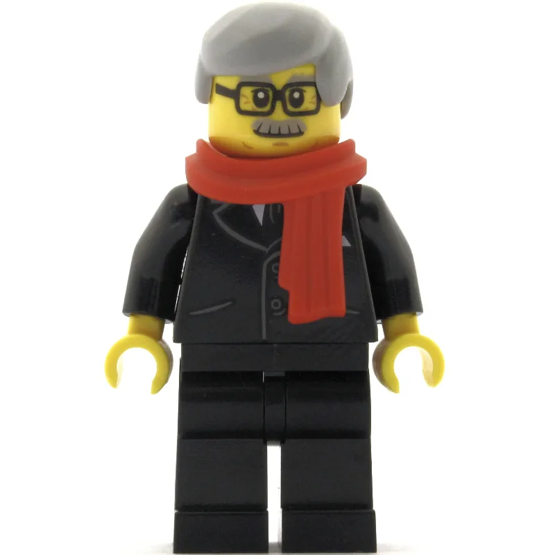 Man, Black Suit with Tie, Red Scarf, Light Bl… — minifigurine LEGO | Brick Broker
