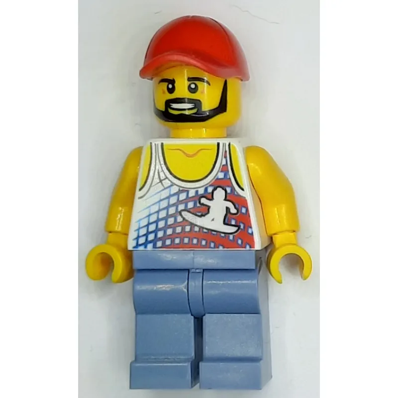 White Torso, Sand Blue Legs, Red Cap — dans quels sets LEGO ? (fig-010914) | Brick Broker