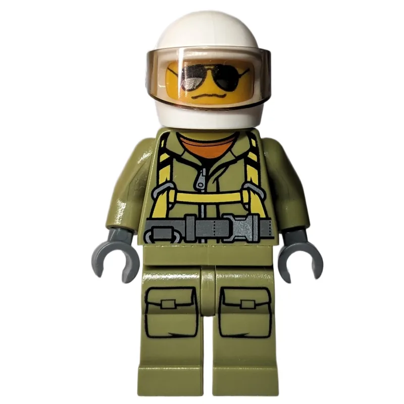 Volcano Explorer, Man, Olive Green Jumpsuit w… — minifigurine LEGO | Brick Broker