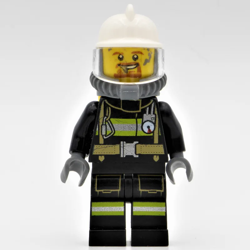 Ed, Black Fire Suit with Gauge and Straps, Wh… — minifigurine LEGO | Brick Broker