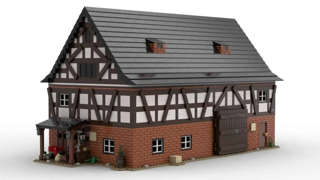 BlueBrixx Grande grange en bois (BB-103569) - prix | Brick Broker