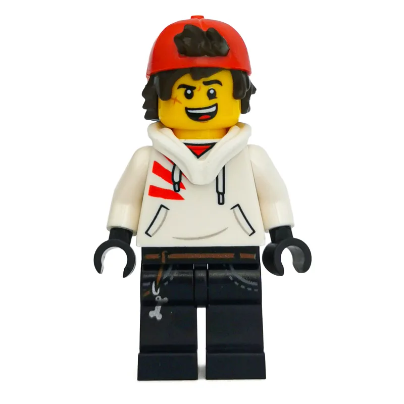 Jack Davids, White Hoodie with Downed Hood an… — minifigurine LEGO | Brick Broker