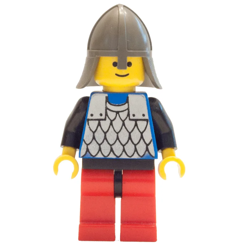 Knight (Scale Mail on Blue) - Black Arms, Red… — minifigurine LEGO | Brick Broker
