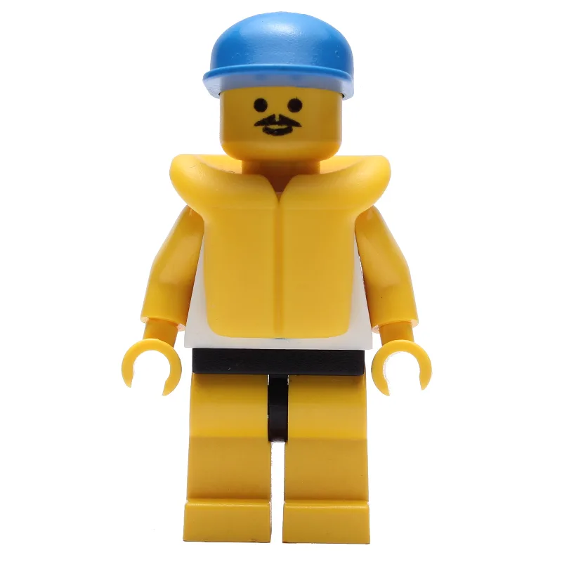 Man, White Tank Top with Windsurfer, Yellow L… — minifigurine LEGO | Brick Broker