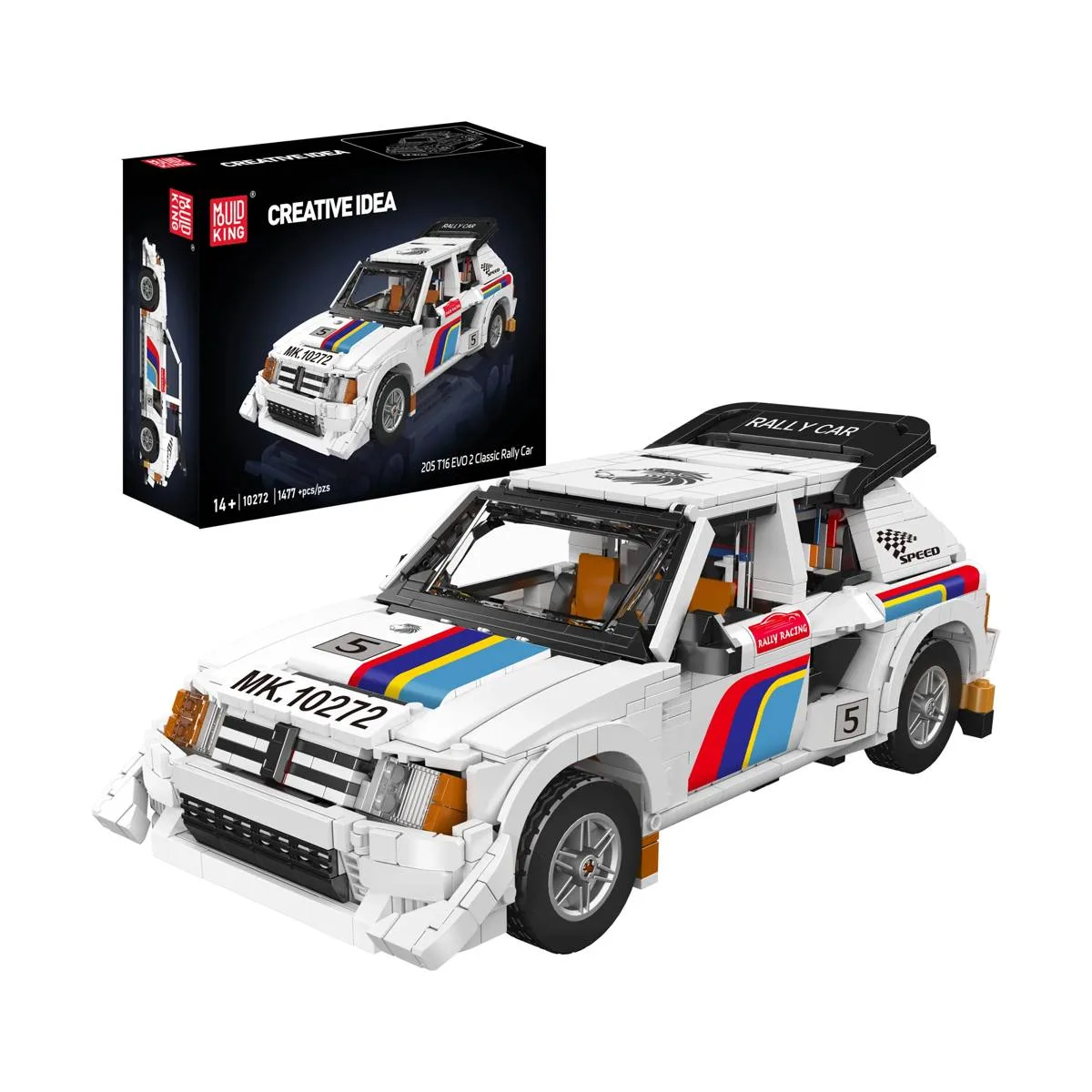 Mould King Voiture de rallye classique 205 T16 EVO2 (MOU-10272) - prix | Brick Broker