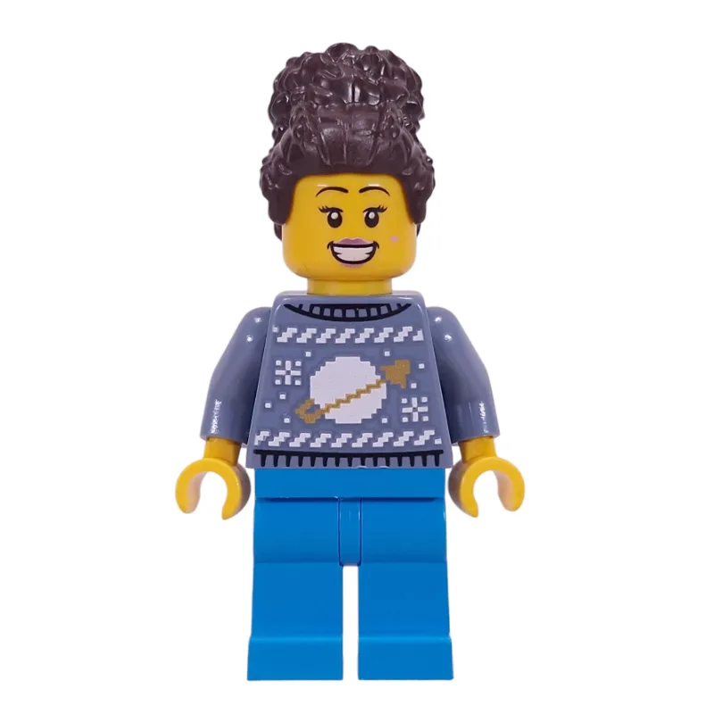 Sand Blue Sweater, Dark Azure Legs, Dark Brow… — minifigurine LEGO | Brick Broker