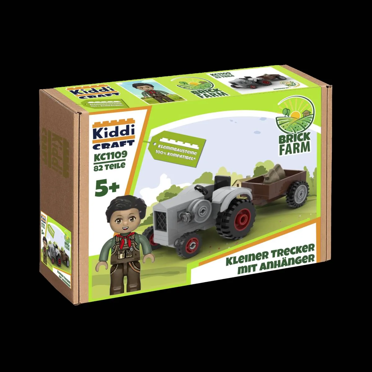 Kiddicraft Petit tracteur avec remorque (KID-KC1109) - prix | Brick Broker